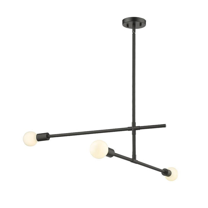 Z-Lite Modernist Matte Black Chandelier 731-3MB | theLightShop