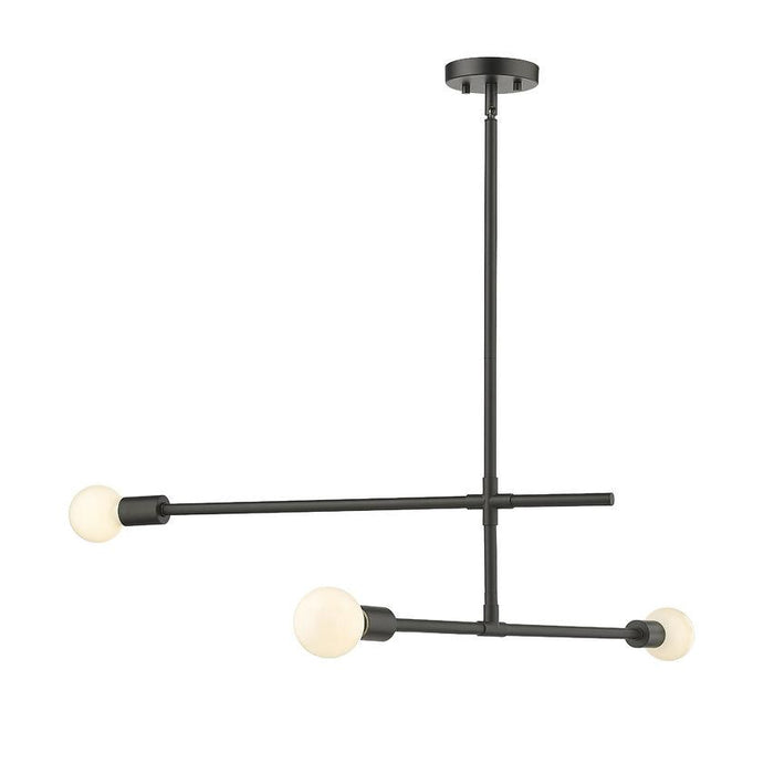 Z-Lite Modernist Matte Black Chandelier 731-3MB | theLightShop