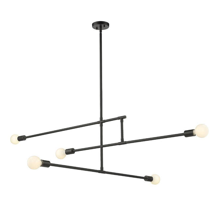 Z-Lite Modernist Matte Black Chandelier 731-5MB | theLightShop