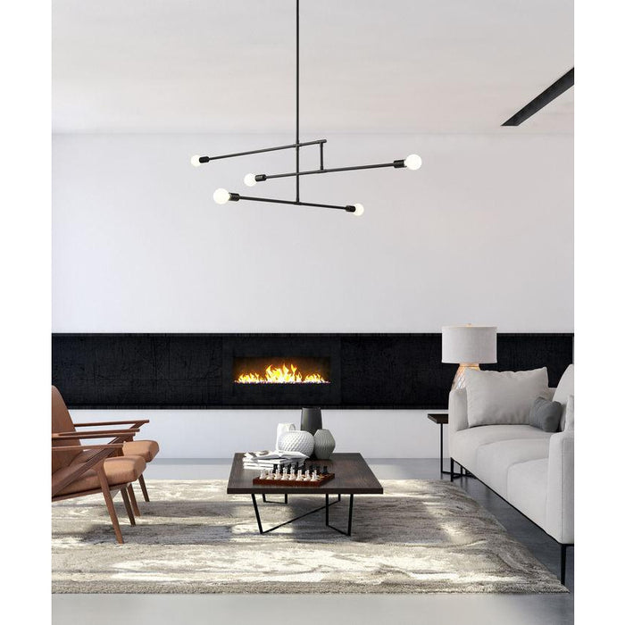 Z-Lite Modernist Matte Black Chandelier 731-5MB | theLightShop