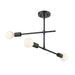 Z-Lite Modernist Matte Black Semi-Flushmount 731-3SF-MB | theLightShop