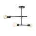 Z-Lite Modernist Matte Black Semi-Flushmount 731-3SF-MB | theLightShop