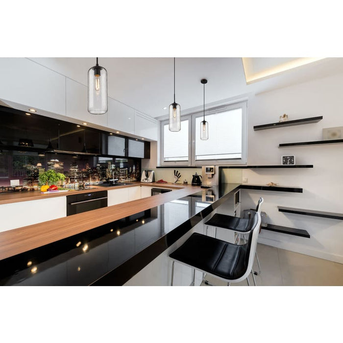 Z-Lite Monty Matte Black 1 Light Pendant 738P17-MB | theLightShop