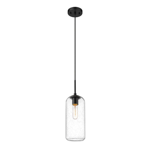Z-Lite Monty Matte Black 1 Light Pendant 738P17-MB | theLightShop