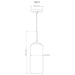 Z-Lite Monty Matte Black 1 Light Pendant 738P17-MB | theLightShop
