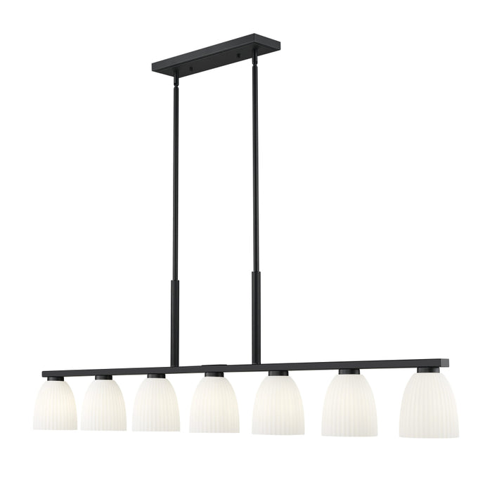 Z-Lite Naya 7 Light Linear Chandelier - Matte Black