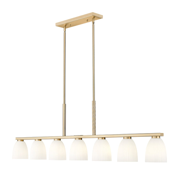Z-Lite Naya 7 Light Linear Chandelier - Modern Gold