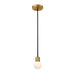 Z-Lite Neutra Matte Black Foundry Brass Mini-Pendant 621MP-MB-FB | theLightShop