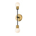 Z-Lite Neutra Matte Black Foundry Brass Wall Sconce 621-2S-MB-FB | theLightShop