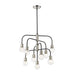 Z-Lite Neutra Matte Black Polished Nickel Chandelier 621-9MB-PN | theLightShop