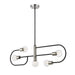 Z-Lite Neutra Matte Black Polished Nickel Island-Billiard 621-5L-MB-PN | theLightShop