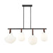 Z-Lite Newbury Linear Chandelier Matte Black 4 Light 7513-4L-MB | theLightShop