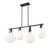 Z-Lite Newbury Linear Chandelier Matte Black 4 Light 7513-4L-MB | theLightShop