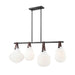 Z-Lite Newbury Linear Chandelier Matte Black 4 Light 7513-4L-MB | theLightShop