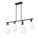 Z-Lite Newbury Linear Chandelier Matte Black 4 Light 7513-4L-MB | theLightShop