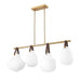 Z-Lite Newbury Linear Chandelier Modern Gold 4 Light 7513-4L-MGLD | theLightShop