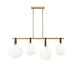 Z-Lite Newbury Linear Chandelier Modern Gold 4 Light 7513-4L-MGLD | theLightShop