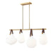Z-Lite Newbury Linear Chandelier Modern Gold 4 Light 7513-4L-MGLD | theLightShop