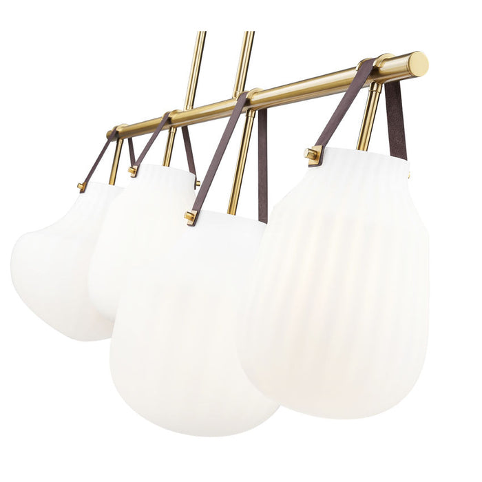 Z-Lite Newbury Linear Chandelier Modern Gold 4 Light 7513-4L-MGLD | theLightShop