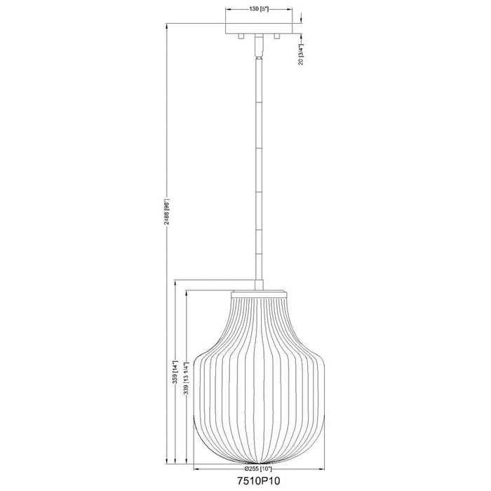 Z-Lite Newbury Pendant Matte Black 1 Light 10 Inch 7510P10-MB | theLightShop