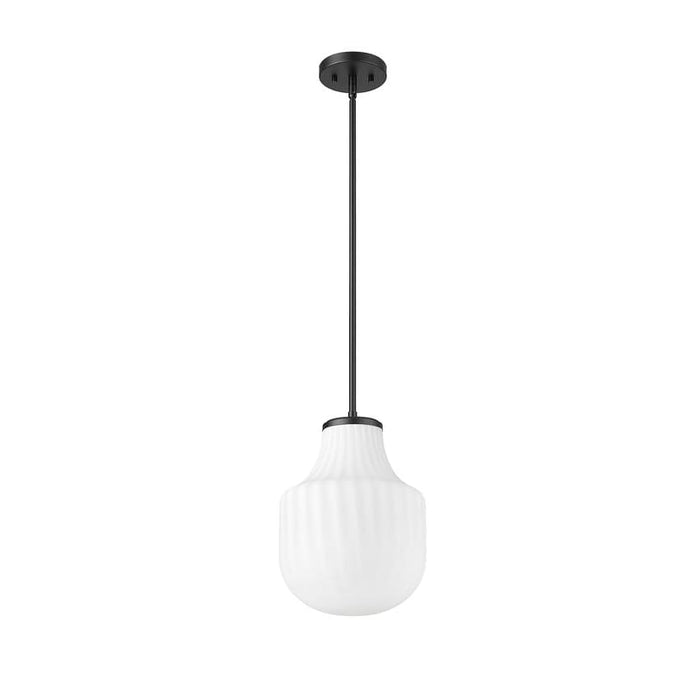 Z-Lite Newbury Pendant Matte Black 1 Light 10 Inch 7510P10-MB | theLightShop