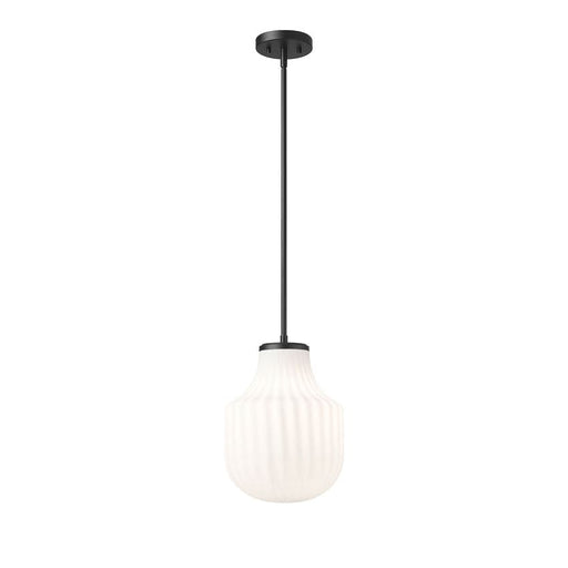 Z-Lite Newbury Pendant Matte Black 1 Light 10 Inch 7510P10-MB | theLightShop