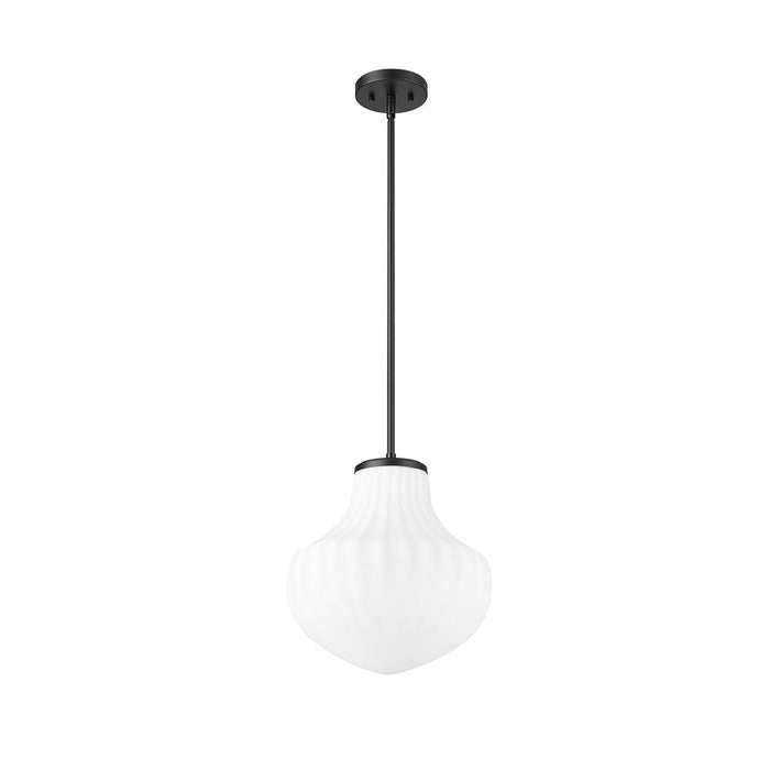 Z-Lite Newbury Pendant Matte Black 1 Light 13 Inch 7512P13-MB | theLightShop