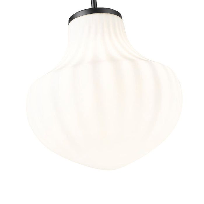 Z-Lite Newbury Pendant Matte Black 1 Light 13 Inch 7512P13-MB | theLightShop