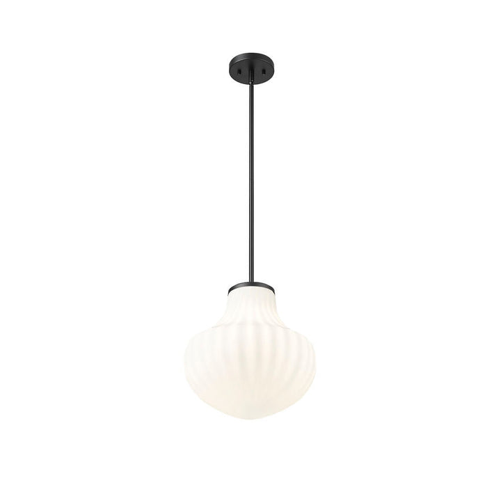 Z-Lite Newbury Pendant Matte Black 1 Light 13 Inch 7512P13-MB | theLightShop