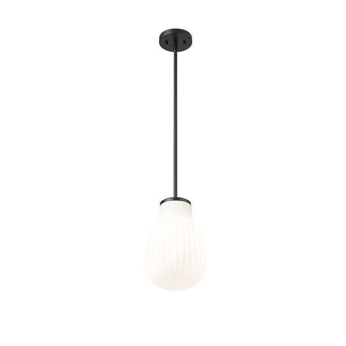Z-Lite Newbury Pendant Matte Black 1 Light 8 Inch 7511P8-MB | theLightShop