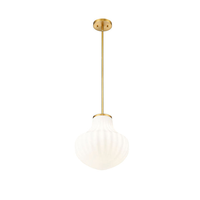 Z-Lite Newbury Pendant Modern Gold 1 Light 13 Inch 7512P13-MGLD | theLightShop