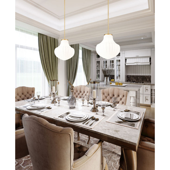 Z-Lite Newbury Pendant Modern Gold 1 Light 13 Inch 7512P13-MGLD | theLightShop