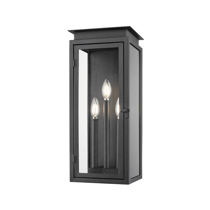 Z-Lite Nova 3 Light Outdoor Wall Light - Black