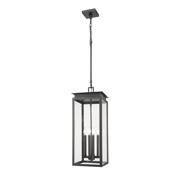 Z-Lite Nova 4 Light Outdoor Pendant - Black