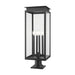 Z-Lite Nova 4 Light Outdoor Pier Mounted Fixture - Black - Round