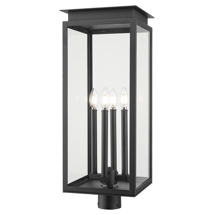 Z-Lite Nova 4 Light Outdoor Post Mount Fixture - Black - Round