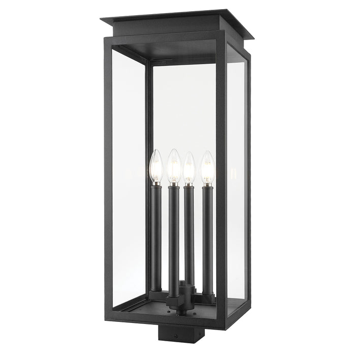 Z-Lite Nova 4 Light Outdoor Post Mount Fixture - Black - Square