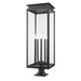 Z-Lite Nova 5 Light Outdoor Pier Mounted Fixture - Black - Round