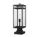 Z-Lite Nuri Black 1 Light Outdoor Pier Mounted Fixture 596PHBS-SQPM-BK | theLightShop