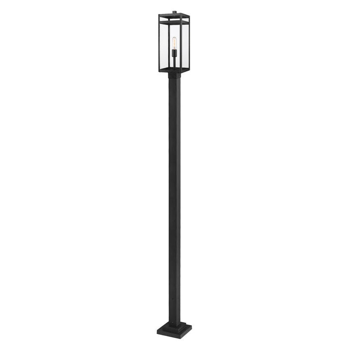 Z-Lite Nuri Black 1 Light Outdoor Post Mounted Fixture 596PHBS-536P-BK | theLightShop