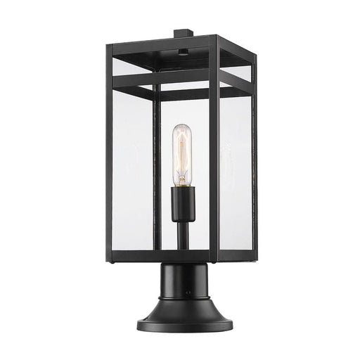 Z-Lite Nuri Black Outdoor Pier Mounted Fixture 596PHMR-553PM-BK | theLightShop