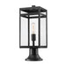 Z-Lite Nuri Black Outdoor Pier Mounted Fixture 596PHMR-553PM-BK | theLightShop