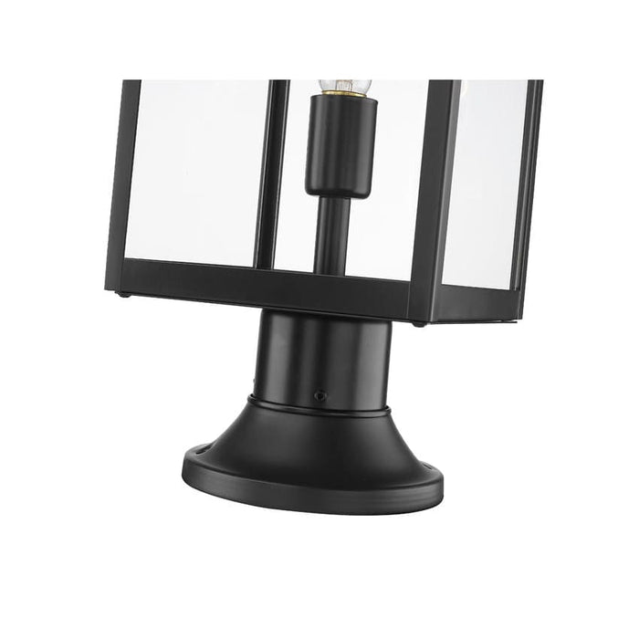 Z-Lite Nuri Black Outdoor Pier Mounted Fixture 596PHMR-553PM-BK | theLightShop