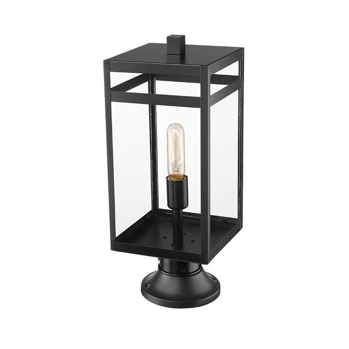 Z-Lite Nuri Black Outdoor Pier Mounted Fixture 596PHMR-553PM-BK | theLightShop