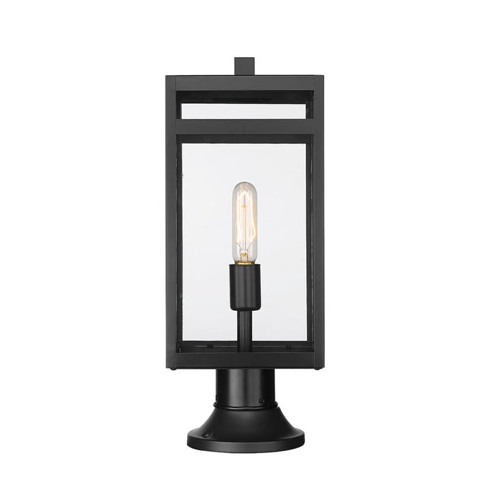 Z-Lite Nuri Black Outdoor Pier Mounted Fixture 596PHMR-553PM-BK | theLightShop