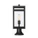 Z-Lite Nuri Black Outdoor Pier Mounted Fixture 596PHMR-553PM-BK | theLightShop