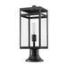 Z-Lite Nuri Black Outdoor Pier Mounted Fixture 596PHMR-553PM-BK | theLightShop