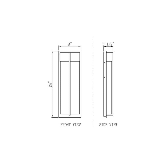 Z-Lite Nyx Outdoor Wall Sconce Black LED 2 Light 5014B-BK-LED | theLightShop