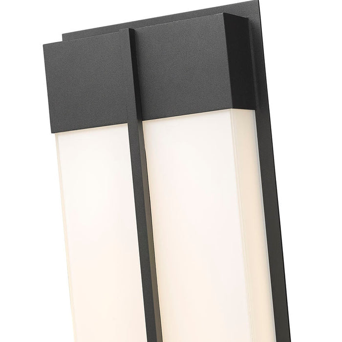 Z-Lite Nyx Outdoor Wall Sconce Black LED 2 Light 5014B-BK-LED | theLightShop