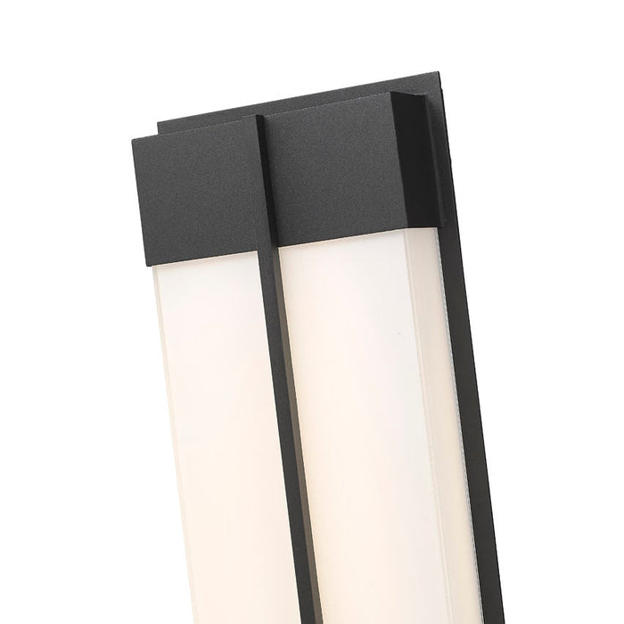 Z-Lite Nyx Outdoor Wall Sconce Black LED 2 Light 5014M-BK-LED | theLightShop